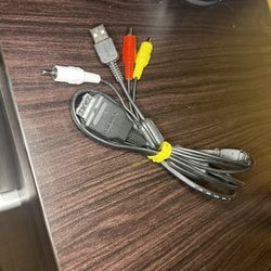 Sony Multi-AV Cable – USB + RCA (Video/Audio) for Camcorder or Camera