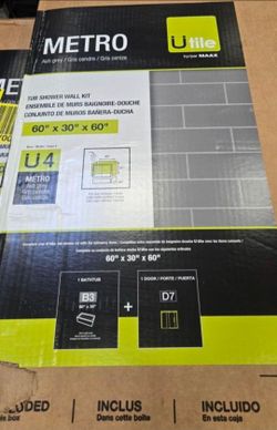 🛁 3-Piece Tub Shower Wall Kit MAAX Utile 60" x 30" x 60" Metro Ash Grey– NEW 🧱✨