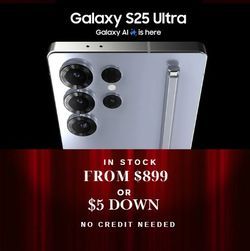  🔥 Only $5 Down! Unlocked & Ready! 🔥  Samsung Galaxy S25 Ultra Smartphone