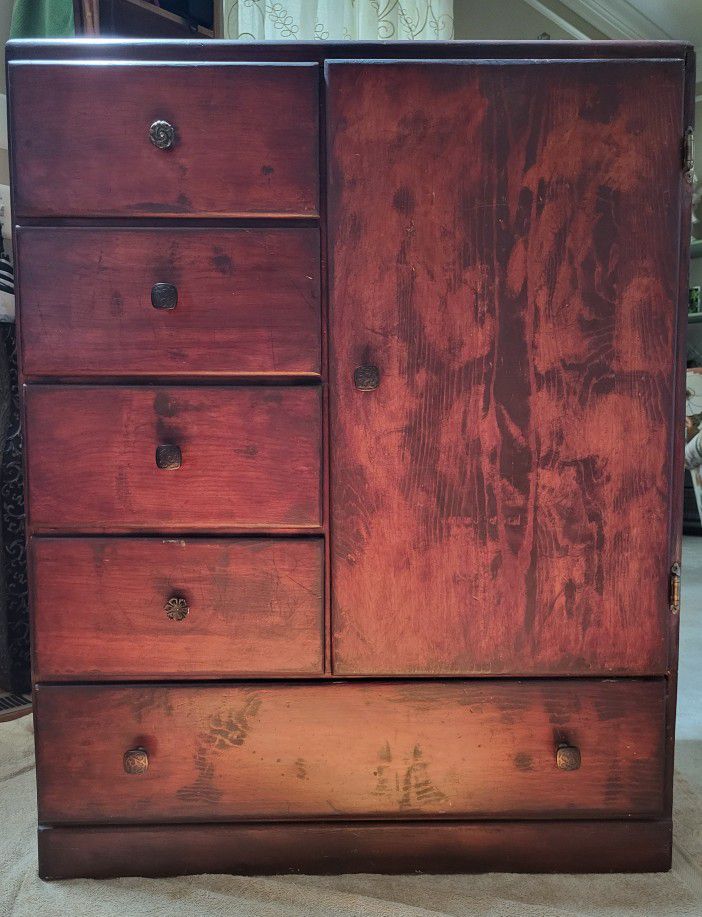 Antique Chifferobe / Armoire 5 Drawers / Cabinet
