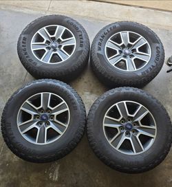 Ford F150 18" Rims with Goodyear Wrangler Territory AT  Tires. 275/65/R18