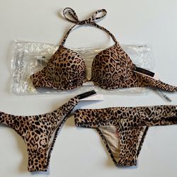 Victoria’s Secret Bombshell Add 2 Cups Bathing Suit Top With 2 Bottoms 