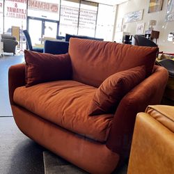 Albany Park Oversized Velvet Swivel Chair