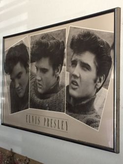 Large Framed Elvis pic