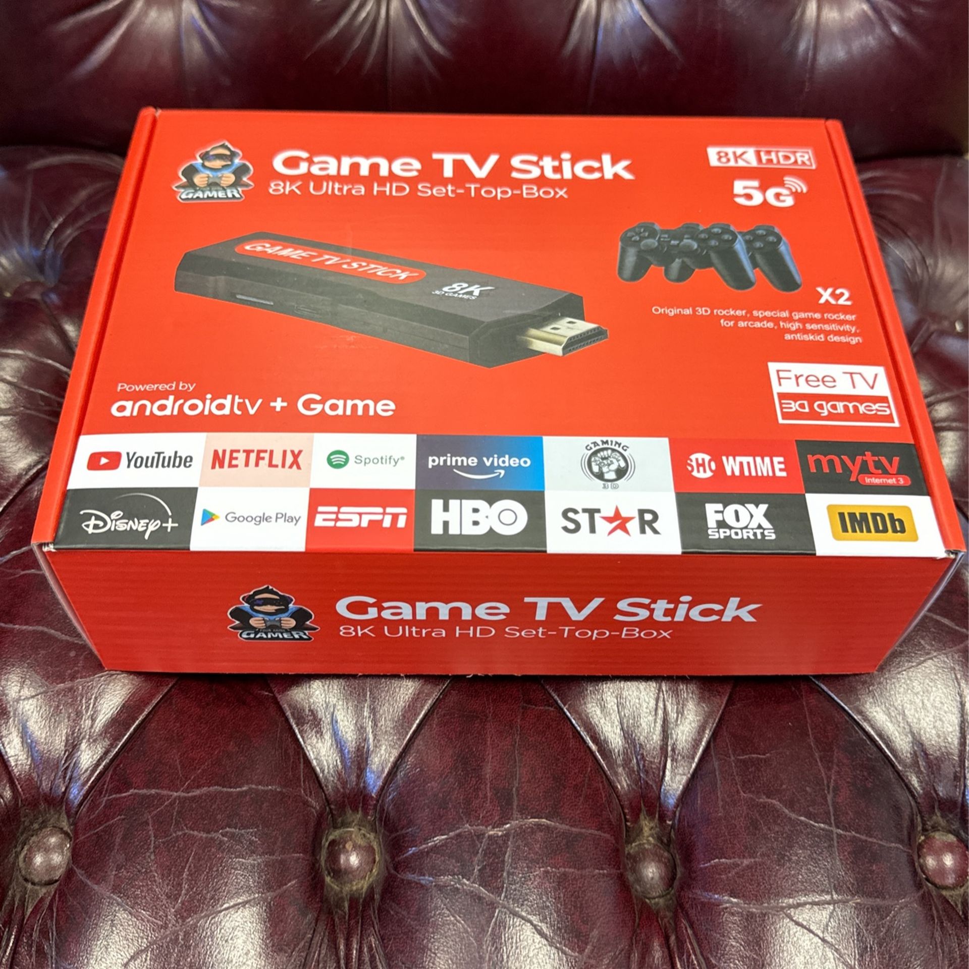 8K Ultra HD Set-Top-Box : Game + AndroidTV Stick