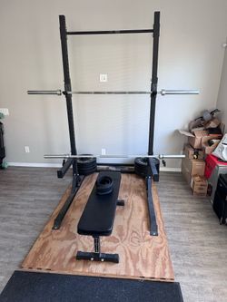 Weight set with plywood mount