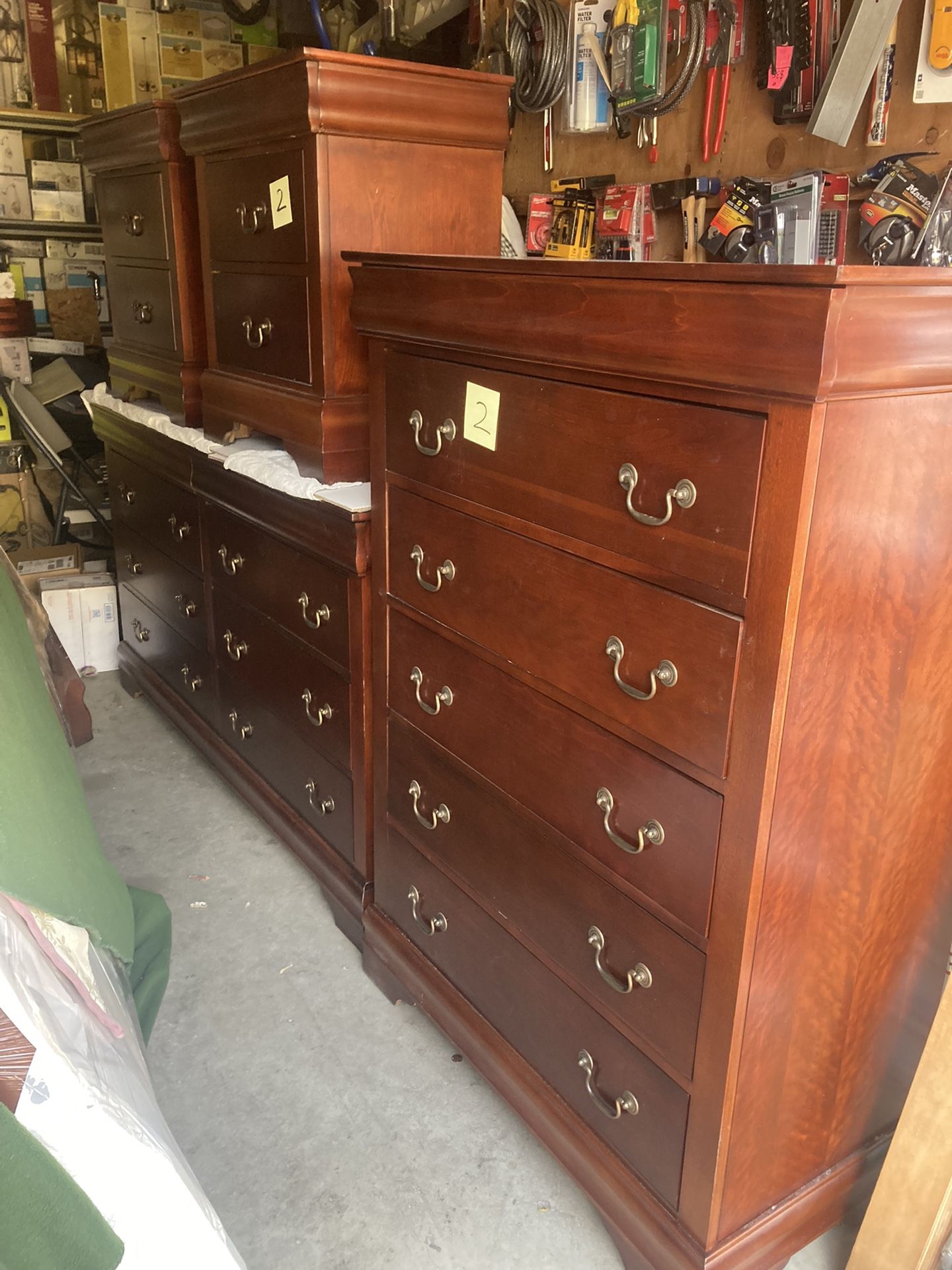 6 Piece King Bedroom Set. Just Taken Out Of Storage. Retails For $1550 With Tax. My Price $850. Photos Show All Pieces