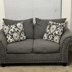 Grey Couch and Loveseat