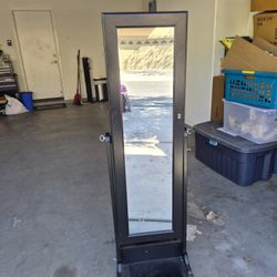 Jewelry Cabinet w/ Jewelry 2 Mirrors Spins