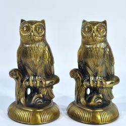 Brass Owl Bookends