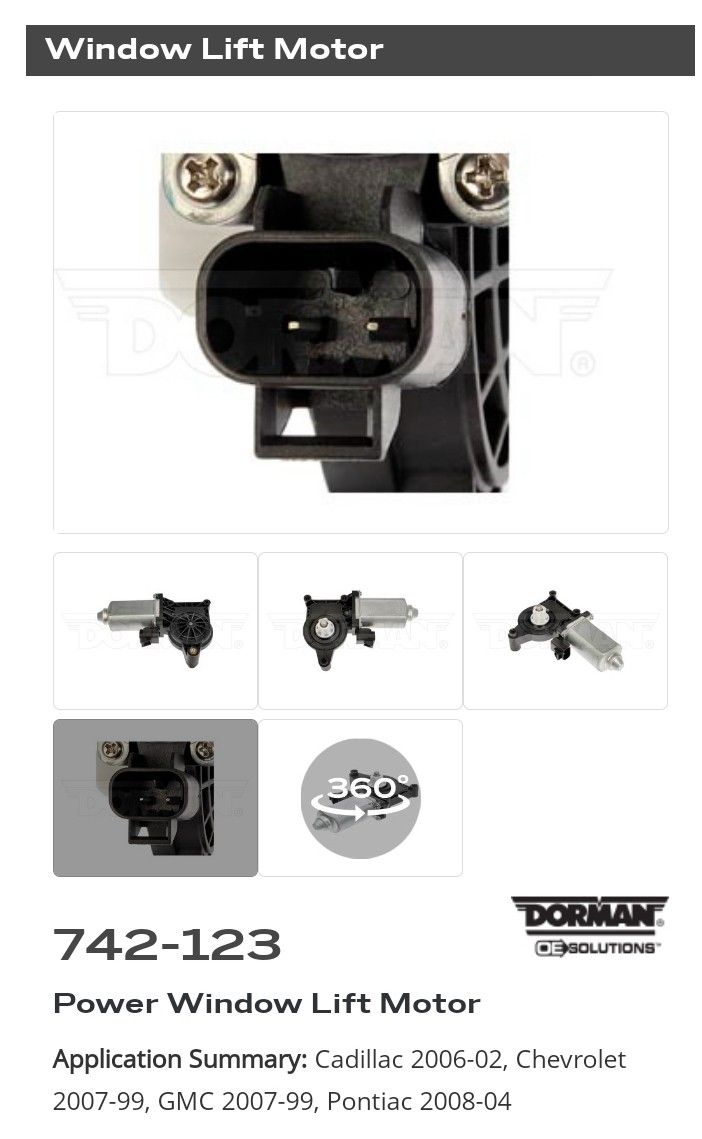 New Window Lift Motor