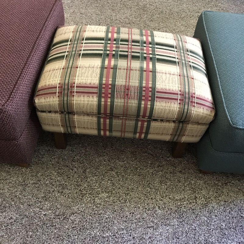 Professionally upholstered footstool