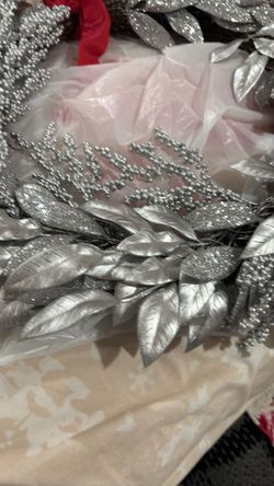 Beautiful Silver Christmas Wreath.