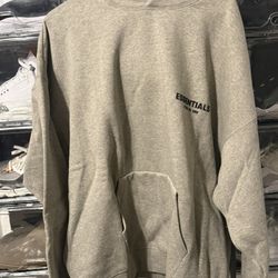 Brand New Essentials Hoodie Dark Oatmeal Size XL