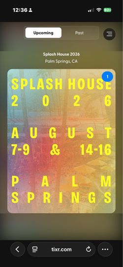 Splash house Weekend 1 GA