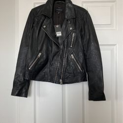 Lucky Brand Womens leather Jacket, Size medium. 