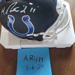 Michael Pittman Jr Autographed Colts Mini Helmet