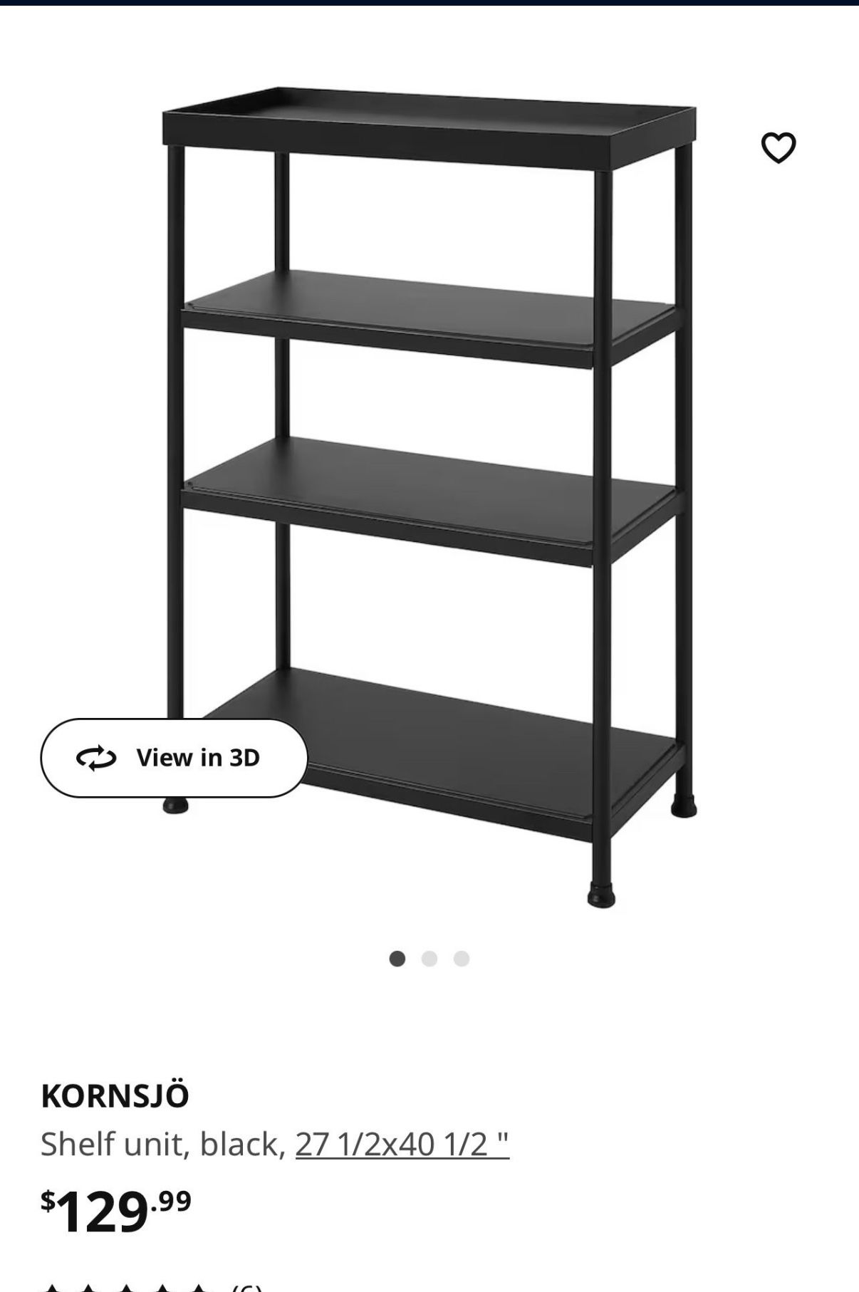 BRAND NEW IN BOX BLACK IKEA SHELVING UNIT