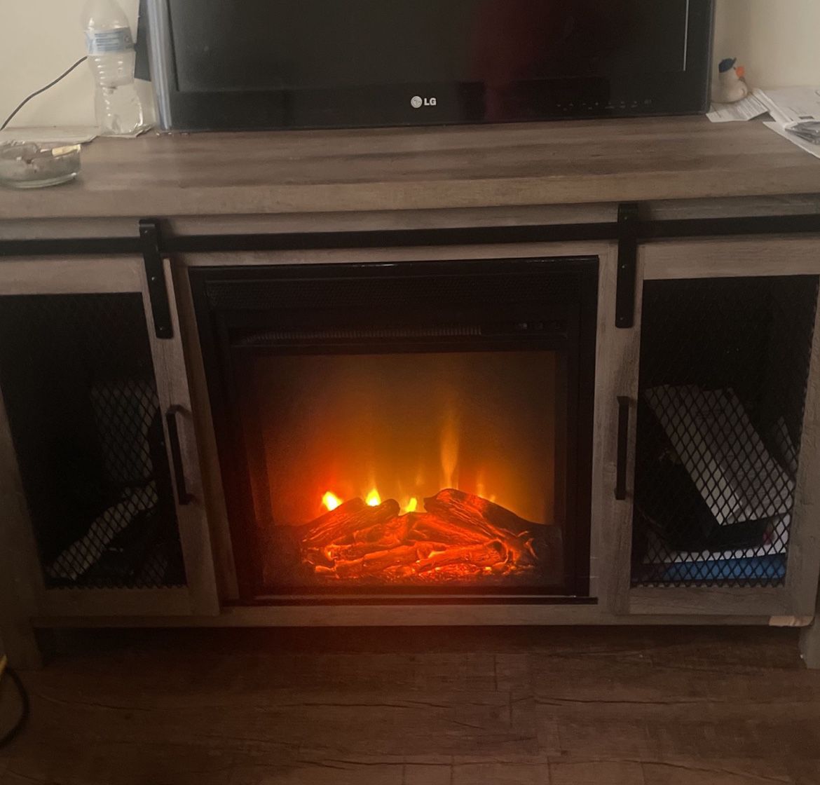 Tv Stand with heater attached