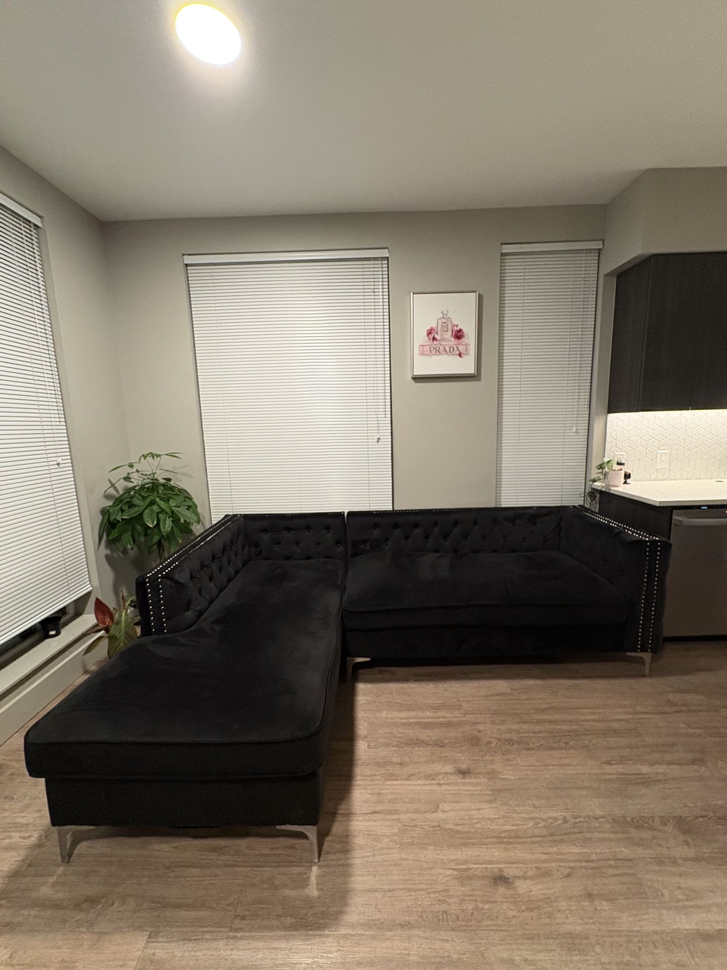 Black sofa