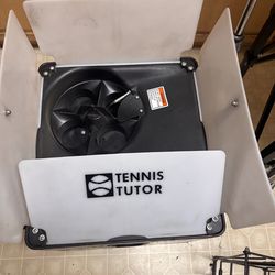 Tennis Tutor Plus Player Tennis Ball Machine with Control Panel and Ball Hopper