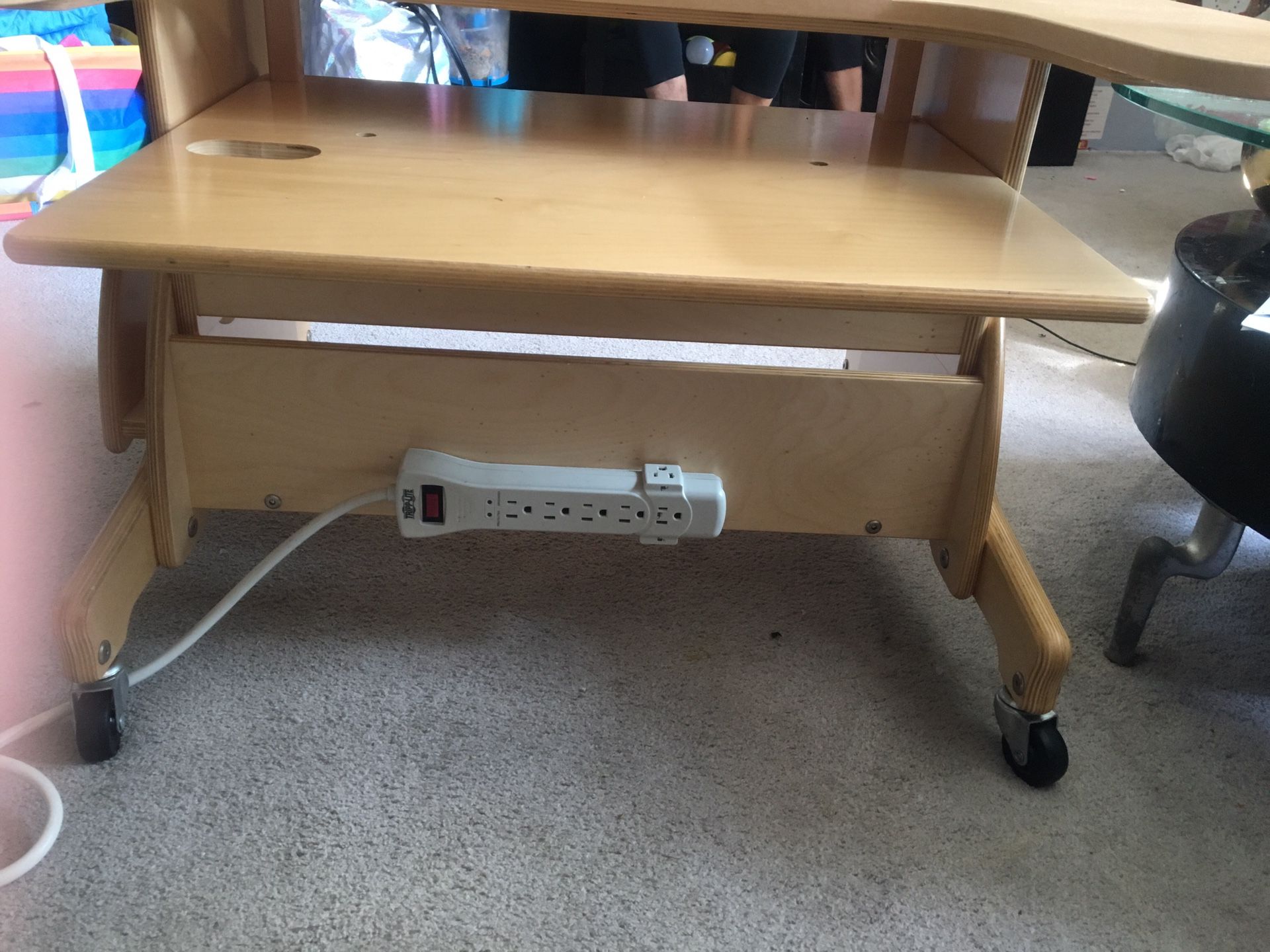 Toddler size wooden computer desk