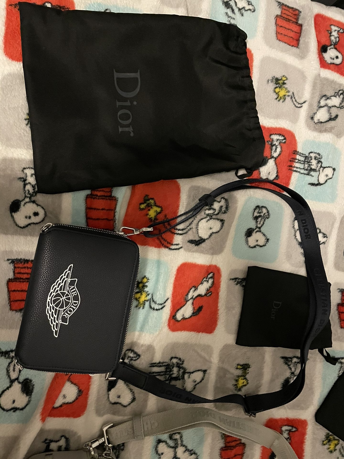 Air Dior Messenger Bag Navy And Grey