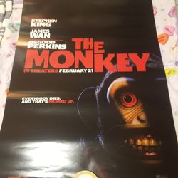 THE MONKEY 27×40 DOUBLE SIDED THEATRICAL POSTER