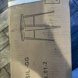 Silver Metal Stool