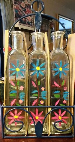 Vases - Salad Dressing Bottles - Set of 3