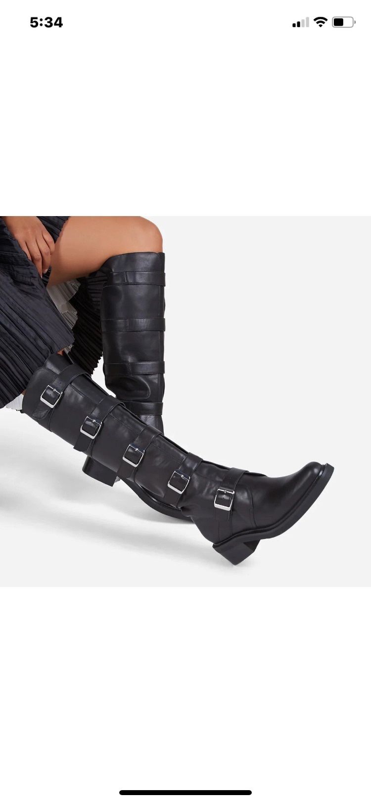 Genuine Leather Urban Outfitters Black Pile Up Boots