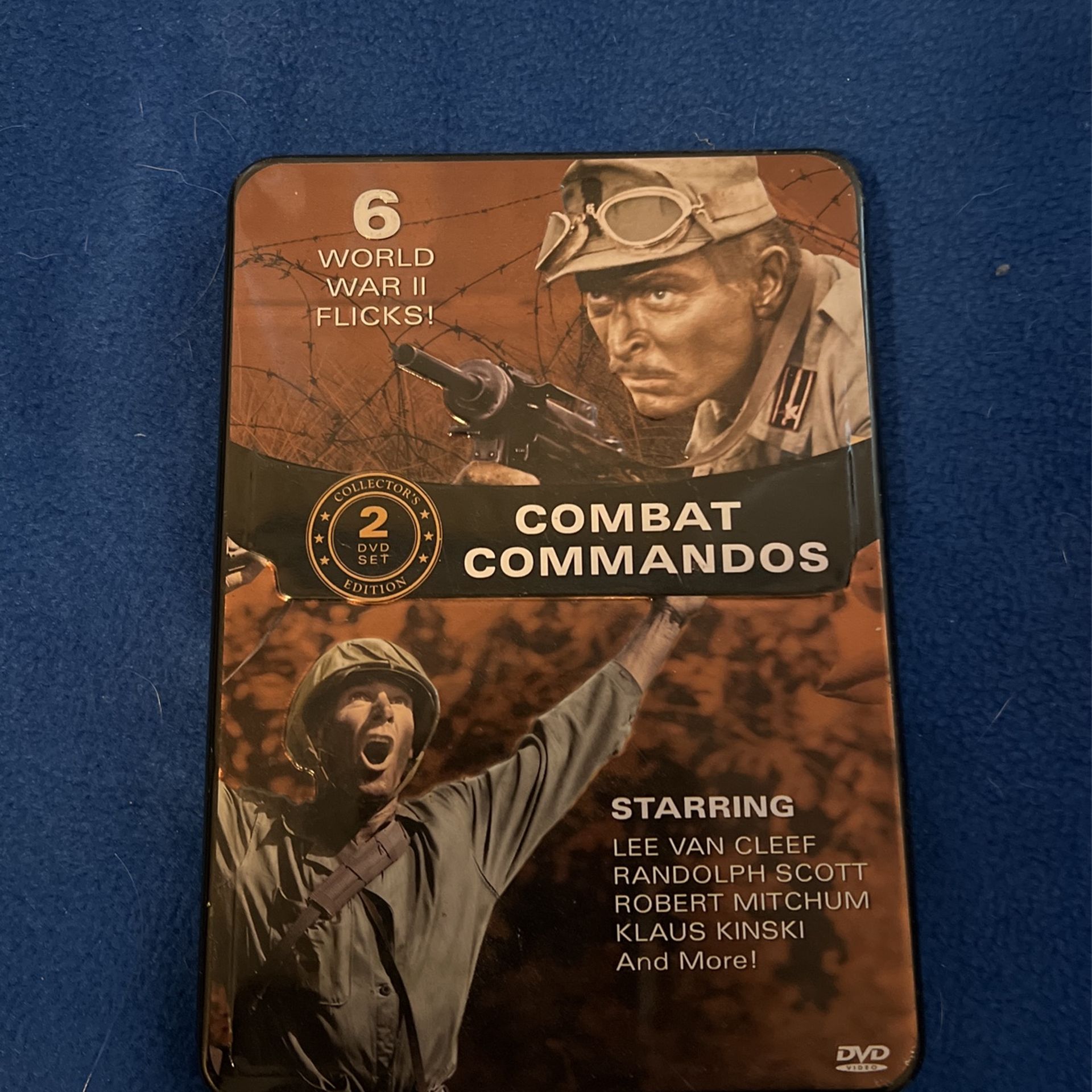 Two Disc Sets Combat Commandos, World War™ Two Flicks In Collector Metal Case
