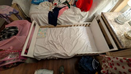 Twin bed frame and mattress