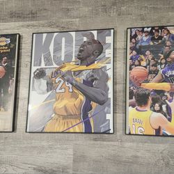 New Framed Kobe Bryant Posters-$30 EACH