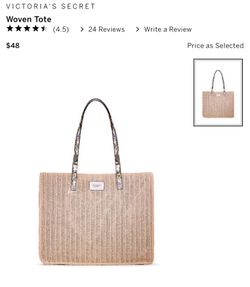 Victoria’s Secret woven tote bag