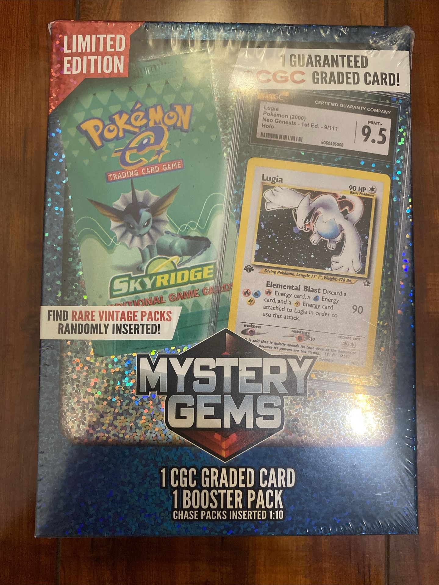 Pokemon Mystery Gems Limited Edition Box 1 CGC Graded Card & 1 Booster Pack! 💎