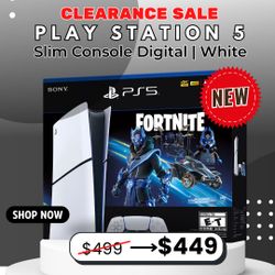 🎮 PlayStation 5 Slim Digital Edition – Fortnite Bundle – ¡Solo $449 o $1 de Entrada! Ahorra $50 🔥