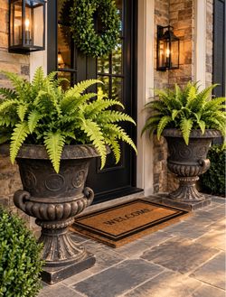 Set of 2 Large Decorative Urn Planters