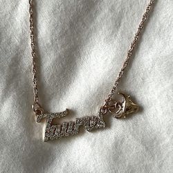 Taurus rhinestones necklace