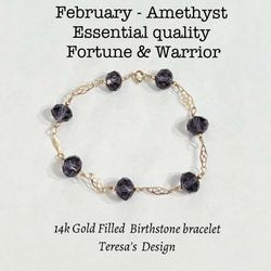 14k Gold Filled Swarovski Birthstone Bracelet
