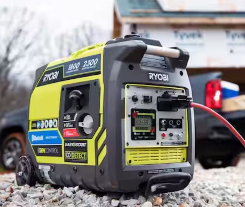 Ryobi 2300 Watt Recoil Start Bluetooth Super Quiet Gasoline Powered Digital Inverter Generator with CO Shutdown Sensor