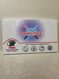 Star Wars Lightsaber Chopsticks Set with Millennium Falcon Bottle Opener
