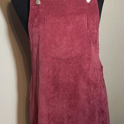 SHEIN Pocket Front Overall Corduroy Dress woman size L(8-10)