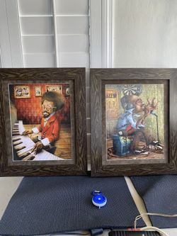 Two 16.5x19.5 Jazz Music Framed Art