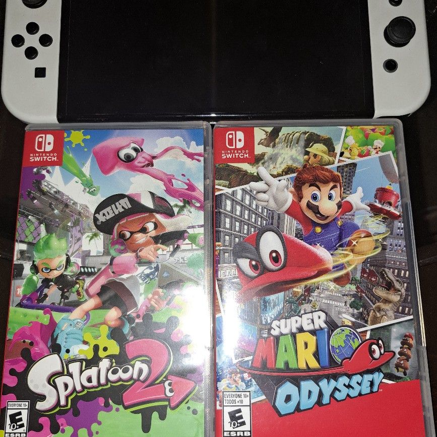 Nintendo Switch OLED Bundle (Console + Two Games)
