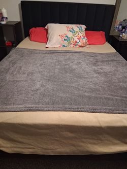 Queen bed with frame