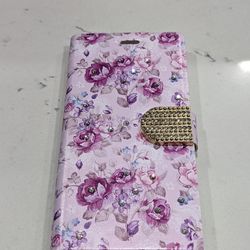 Samsung Galaxy Note 10 Purple Flowers Wallet Case