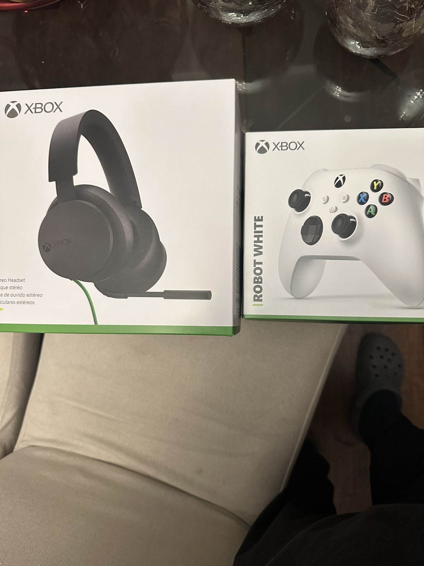 Xbox Controller And Xbox Headphones Band New 