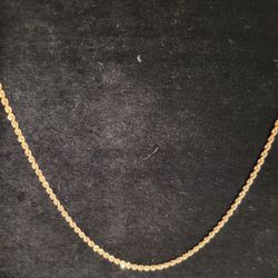 10kt Yellow Gold 16 3/4" Rope Chain Lobster Claw 