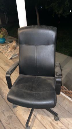 Free, free, office chair, black leather